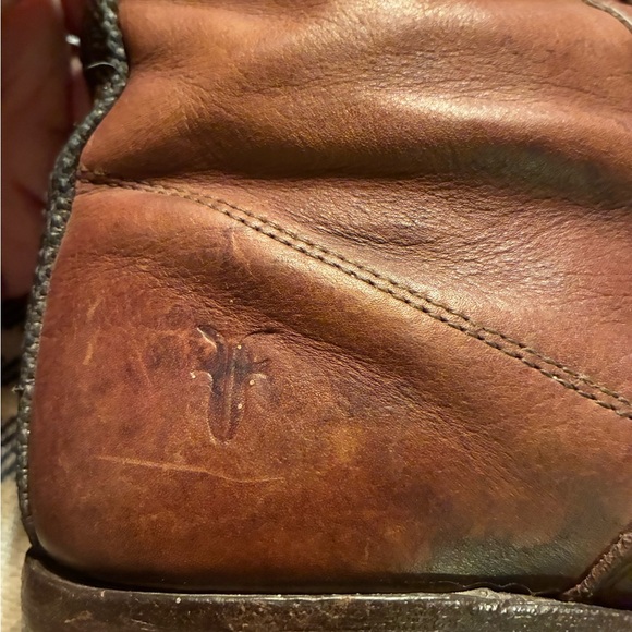 Frye Women's Brown Leather Julie Lace-Up Cap Toe Military Combat Boots size 7.5 - Picture 5 of 5